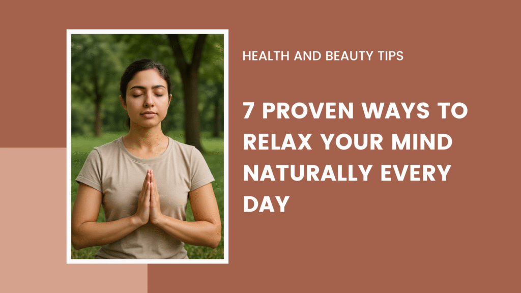Person practicing deep breathing to relax your mind naturally