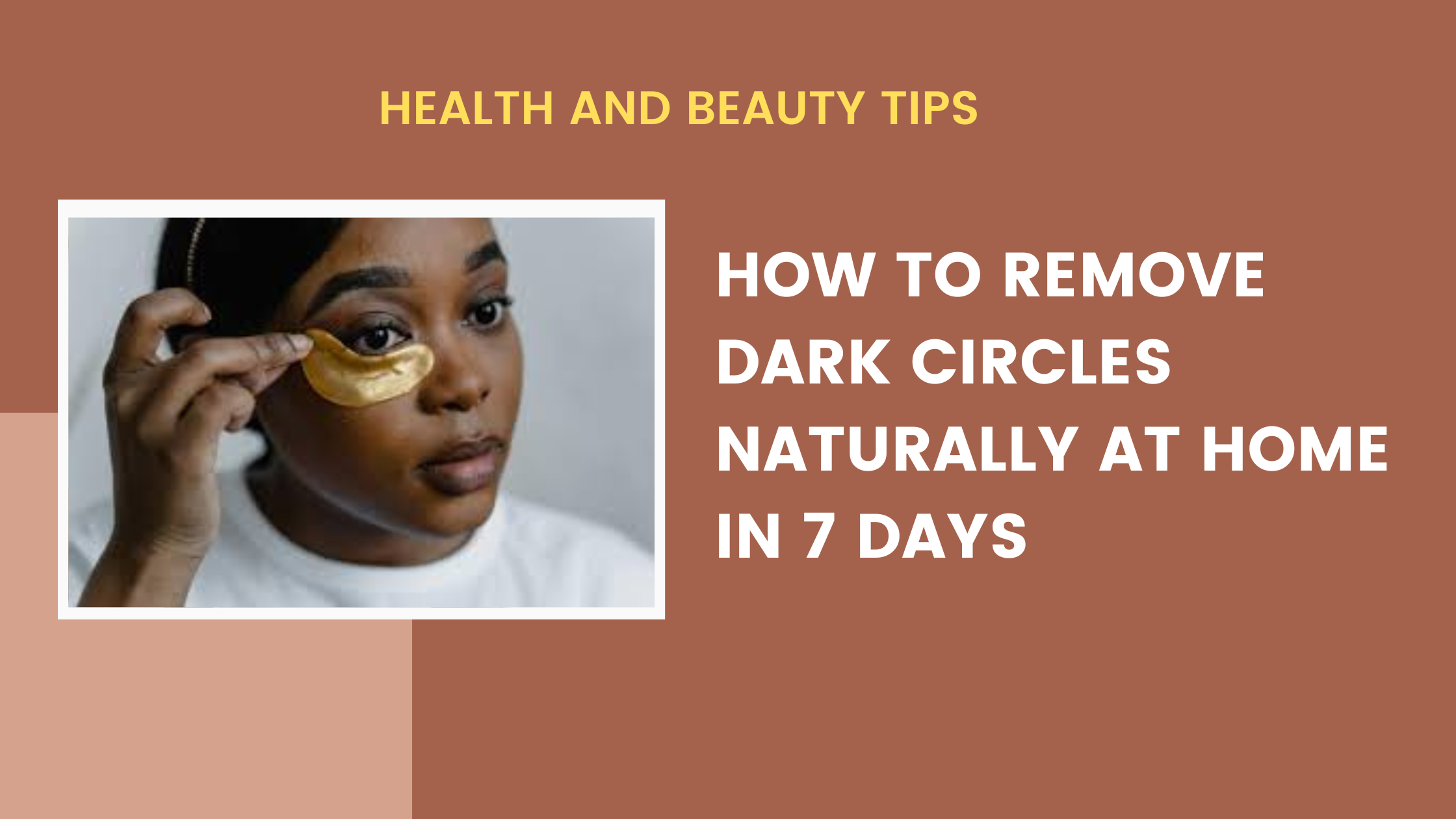 Proven Ways to Remove Dark Circles.