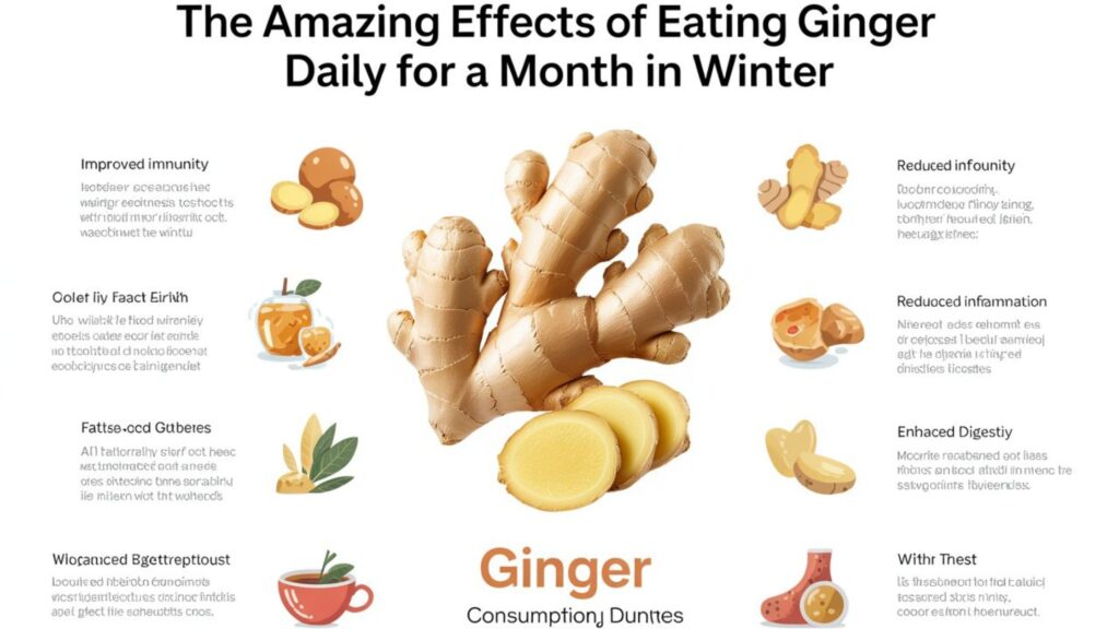 Eating ginger daily for a month in winter boosts immunity and digestion