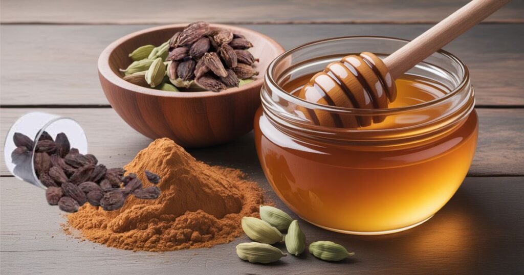 Benefits of honey and black cardamom powder for children in winter