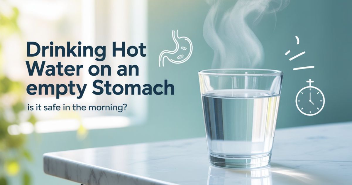 Drinking hot water on an empty stomach in the morning for digestion and hydration