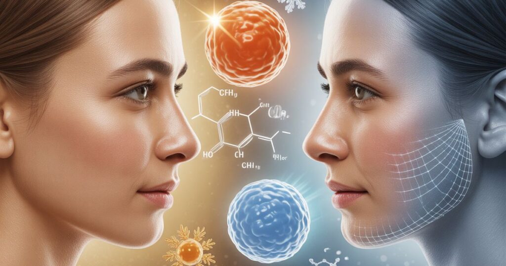 Hormonal skin changes affected by season age and hormones