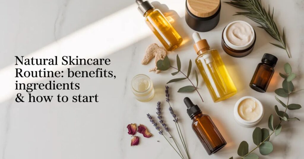 Natural skincare routine using simple ingredients at home