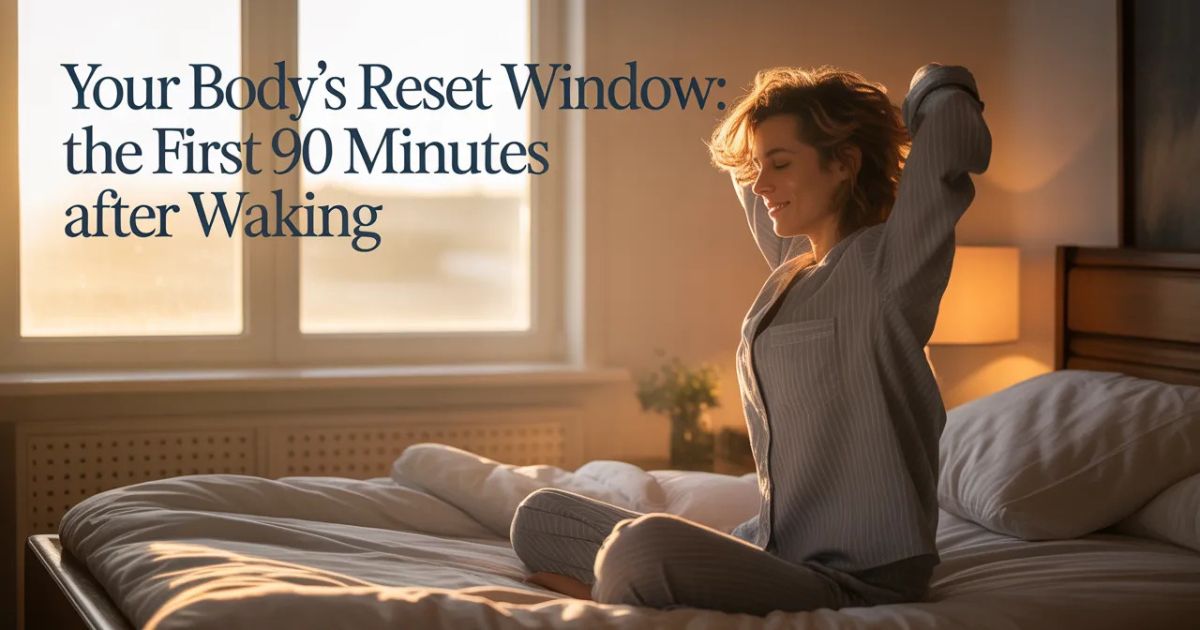 Body’s reset window showing what happens in the first 90 minutes after waking
