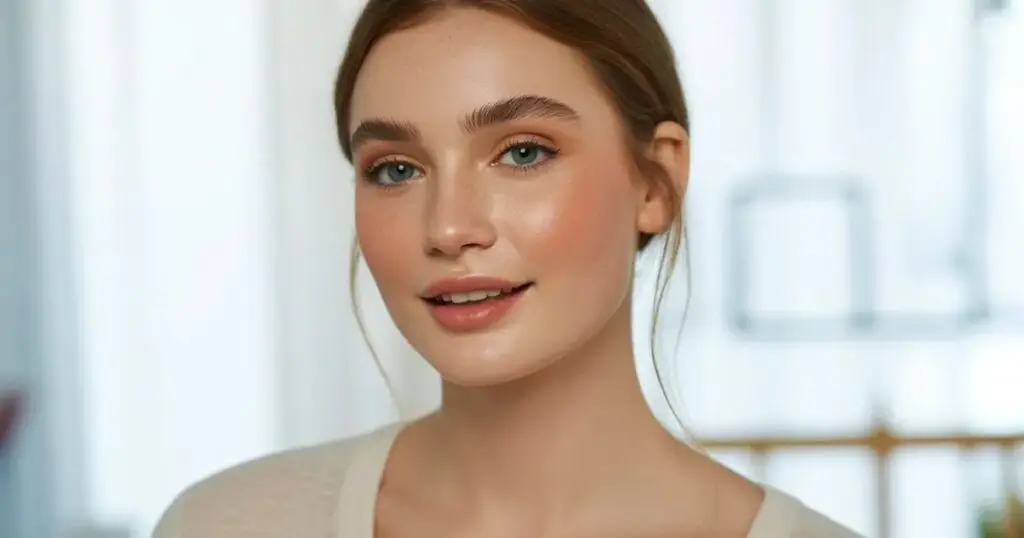 fresh makeup look for natural glowing skin