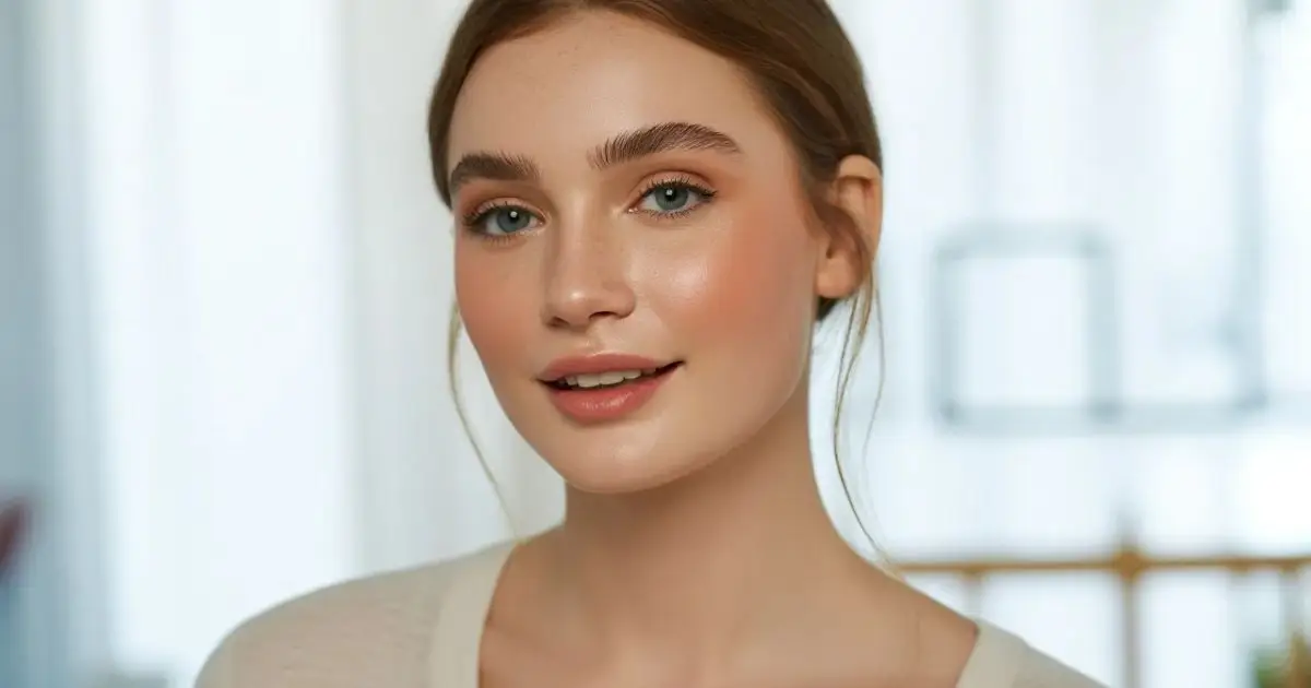 fresh makeup look for natural glowing skin