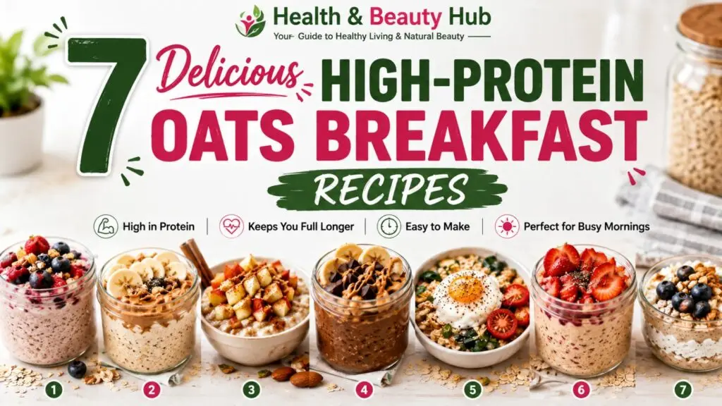 7 delicious high-protein oats breakfast recipes with overnight oats and oatmeal bowls